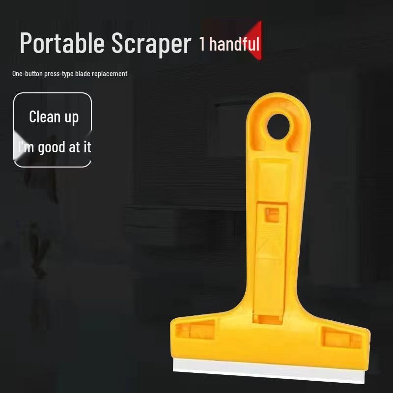 Upgraded Heavy Duty Aluminum Alloy Putty Knife with Thick Black Blade for De-gluing Floor Tiles and Kitchen Use