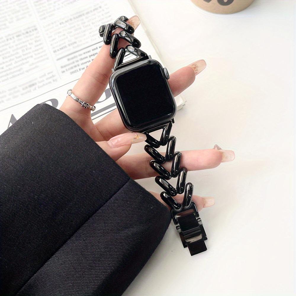 Upgrade Your Watch with Ultra New V-Shaped Denim Chain Metal Watch Strap - Fits 38/40/41/42/44/45MM!