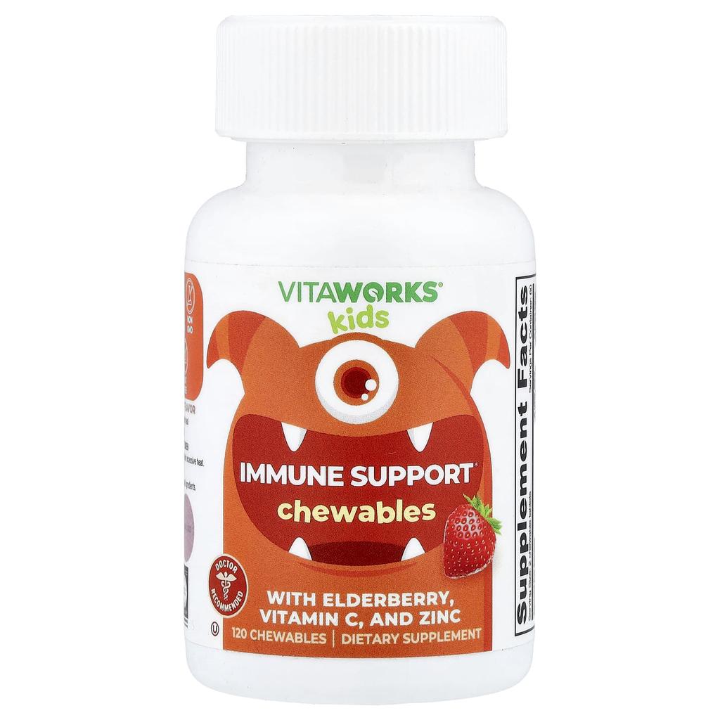 VitaWorks, Children's, Immune Boost, Mixed Berry, 120 Chewable Tablets