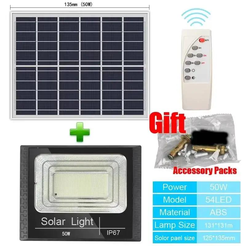 

54-362LED солнечные прожекторы с дистанционным управлением, прожектор на солнечных батареях, водонепроницаемый, IP67, уличный светильник для виллы, регулируемый угол наклона