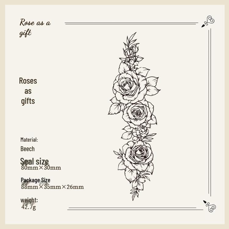 Retro Floral Wood Stamps for Simple Versatile Journals & Watercolor Art