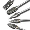 10Pcs 1/8" Shank Tungsten Steel Burr Rotary Drill Bits Tools Cutter Files Set