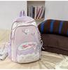 Schoolbag high-end college style junior high school student schoolbag female cream pain bag backpack fresh and cute large capacity backpack