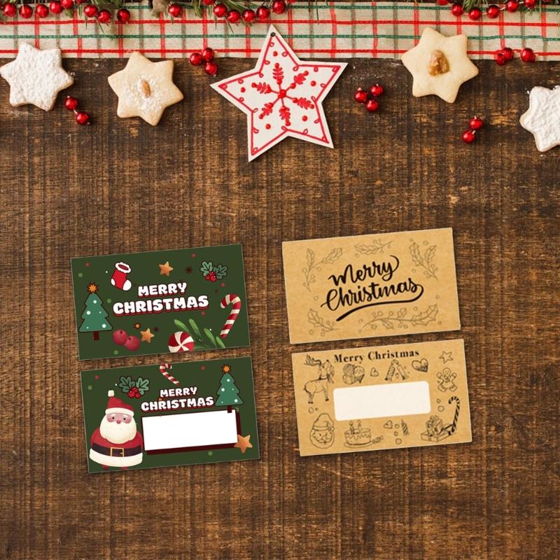 30 Stück Wiederverwendbare Weihnachtsparty Rubbelkarten Handgemachte Geschenkgutschein-Tickets für Geburtstag Hochzeit Weihnachtsfeier