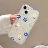 Blue Pink Flower Applies To iPhone17ProMax Mobile Phone Case 17 Apple 16/14 Matte 13 All-inclusive 15
