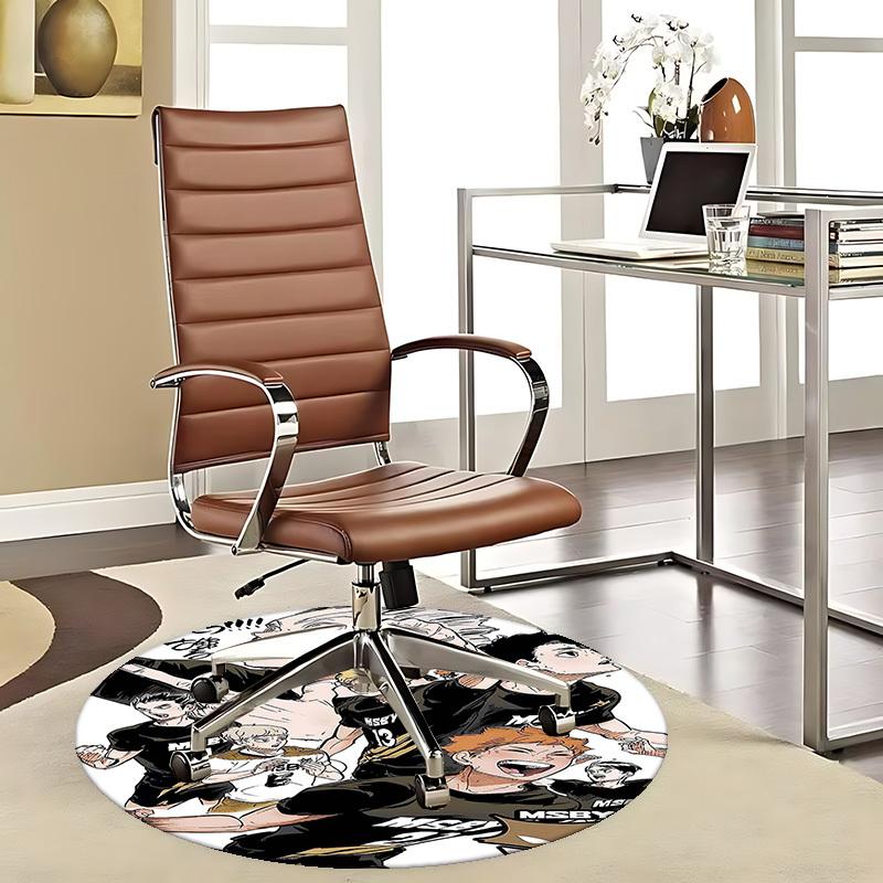 

1pc Anime Cartoon Design MSBY Round Carpet Office Chair Mat 80cm