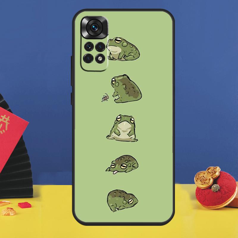 Kawaii Frog Phone Case For Xiaomi Redmi Note 11 Pro Note 10 Pro 12 8 9 Pro 9S 10S 11S 12C 9C 10C Funda
