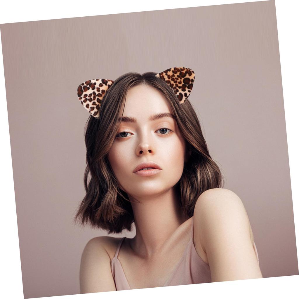 DOITOOL Set of 2 Cat Ear Headbands for Cute Animal Ear Hair Accessories for Parties and Photo Inch Size Kids, Shoots, Approx. 7.3