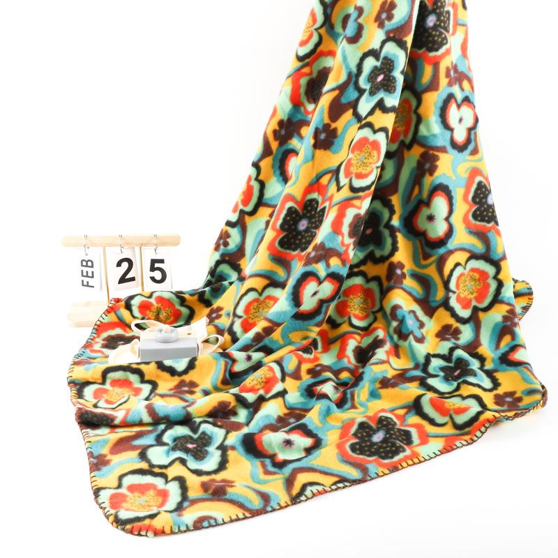 

Скандинавський ботанічний фланелевий плед | 120x120см Двосторонній плюшевий плед на всі сезони 120*120