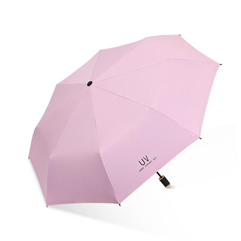 UV Automatic Weather and Rain Dual-purpose Three-fold Vinyl Sunscreen UV Protection Portable Umbrella