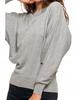 Women's Classic Sweater With Long Loose Sleeves Viscose MORAJ XS/S gray