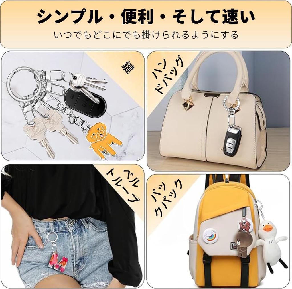 [ATUSIDUN] Keychain Key Ring Car Hook 360 Degree Rotation Accessory