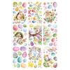 9pcs New Easter Window Stickers Double Sided Printed Pvc Electrostatic Home Decor Glass Decals Reusble Easter Party Decorations