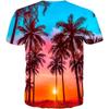 3D Polyester Unisex T-Shirt Summer Beach Style. Coconut Tree Printed Graphic Quick Dry Moisture Wicking Short Sleeve Casual