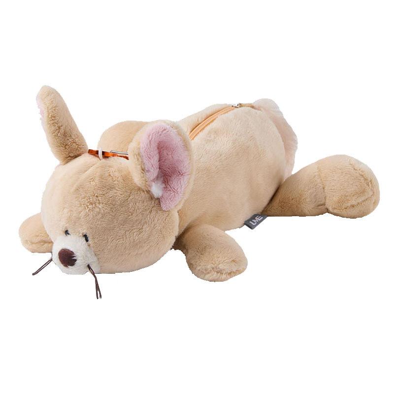 Cute Plush Pencil Case With Large Capacity For Kids Animal Toy Storage