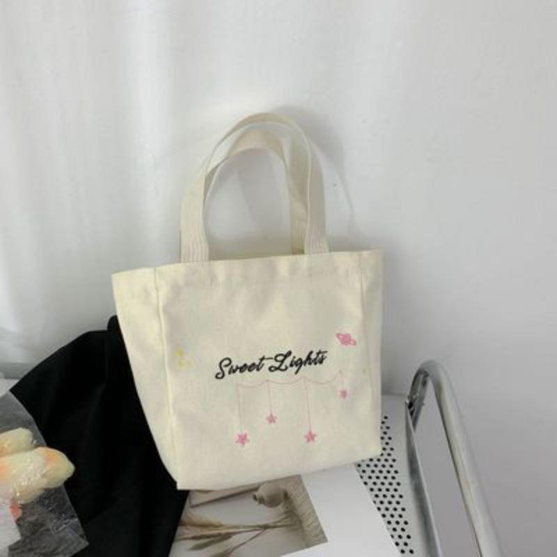 Japanese Harajuku handbag new canvas bag Korean version cute shoulder bag large capacity letter printed bag