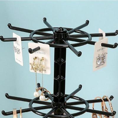 1 espositore girevole per orecchini, espositore per orecchini da donna, per appendere braccialetti, collane, piccoli gioielli, vassoio per anelli e capelli.