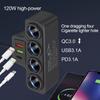 Sturdy And Wear-resistant Car Cigarette Lighter With 4 SlotsPDUSBQC0 Cigarette Lighter Splitter