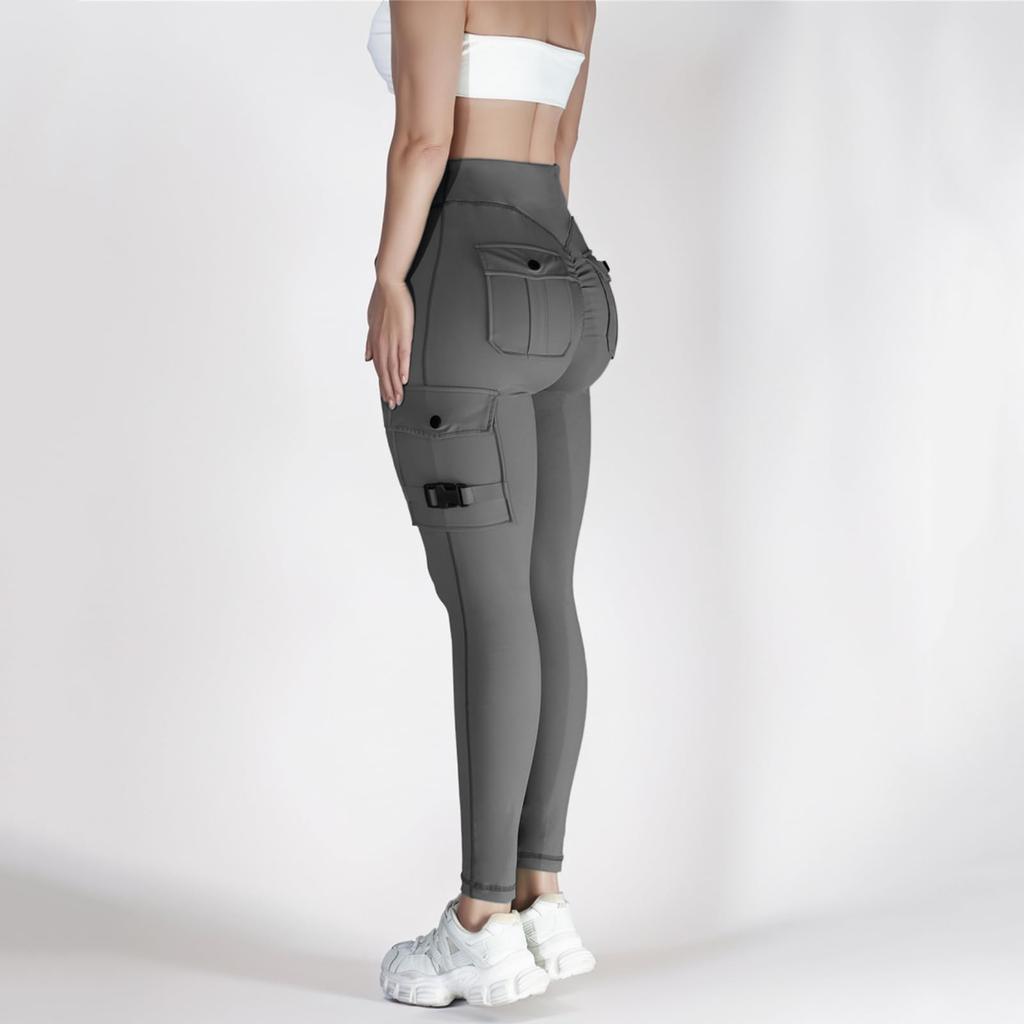 Women's Butt,Lifting Tights with High Elastic Waistband, Pocket Cargo Pants, Slimming and Tummy,Control Yoga Pants