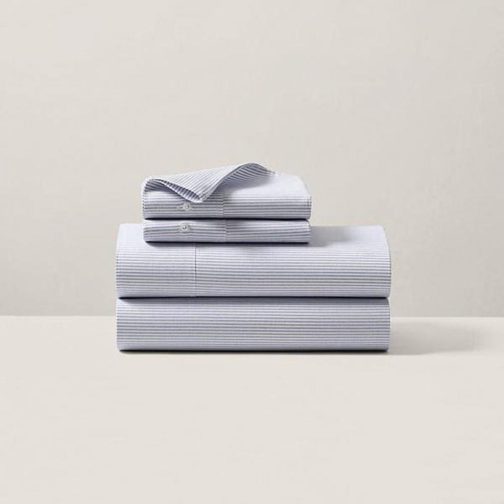 

Ralph Lauren Organic Cotton Oxford Stripe Sheet Hmrlbedhr223230400 FFLT
