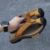Fashion Genuine Leather Men Flip Flops Outdoor Thick Bottom Beach Shoes Comfortable Men Summer New Male Slides Luxury  Slippers Man