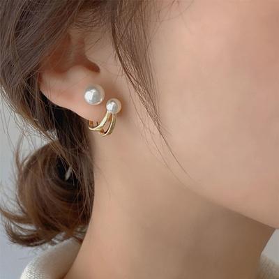 Women Fashion Earrings Classic Design Imitation Pearl Ear Studs for Ladies Earring
