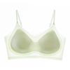 Light Green Seamless Breathable Wireless Bra with Adjustable Thin Straps