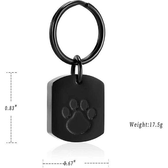 RIPFEVURN Pet Cremation Jewelry Dog Cat Paw Urn Keychain for Ashes for Women Men Memorial Keepsake Pendant