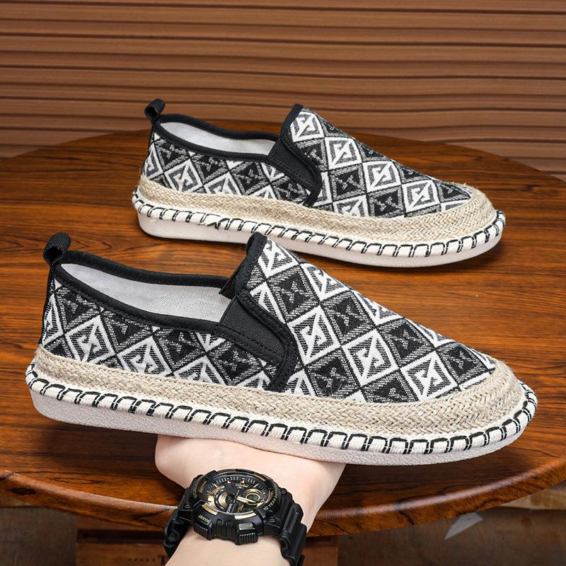 Cloth Shoes Men's Summer Breathable Lazy Casual Men's Versatile Canvas Shoes Lightweight