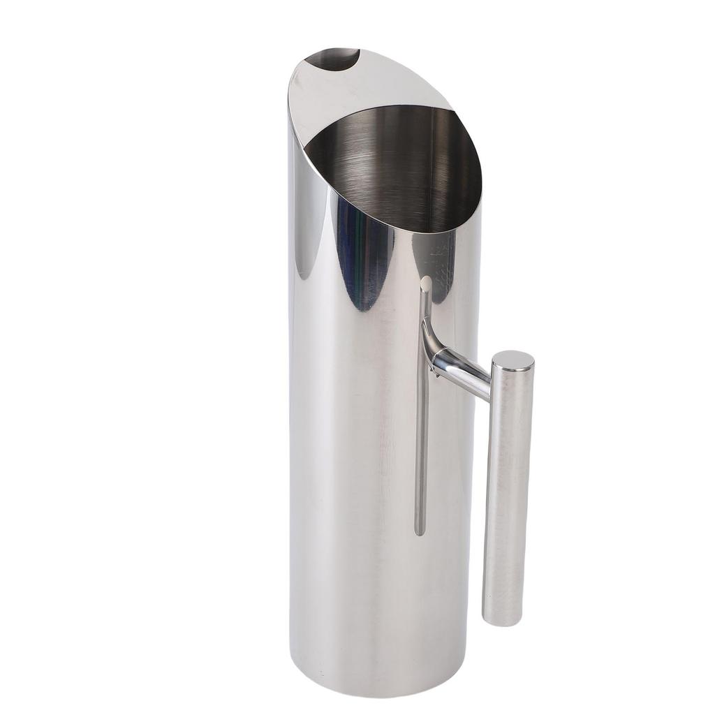 304 Stainless Steel Water Pitcher Jug 1.5L Modern Pitcher with Handle Beverage Container for Iced Hot Tea Juice Coffee