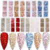 Glitter Rhinestones AB-Flat Back Shiny Stones Nail Art Decoration Mixed Sizes Nail Gems Crystal Strass Accessories