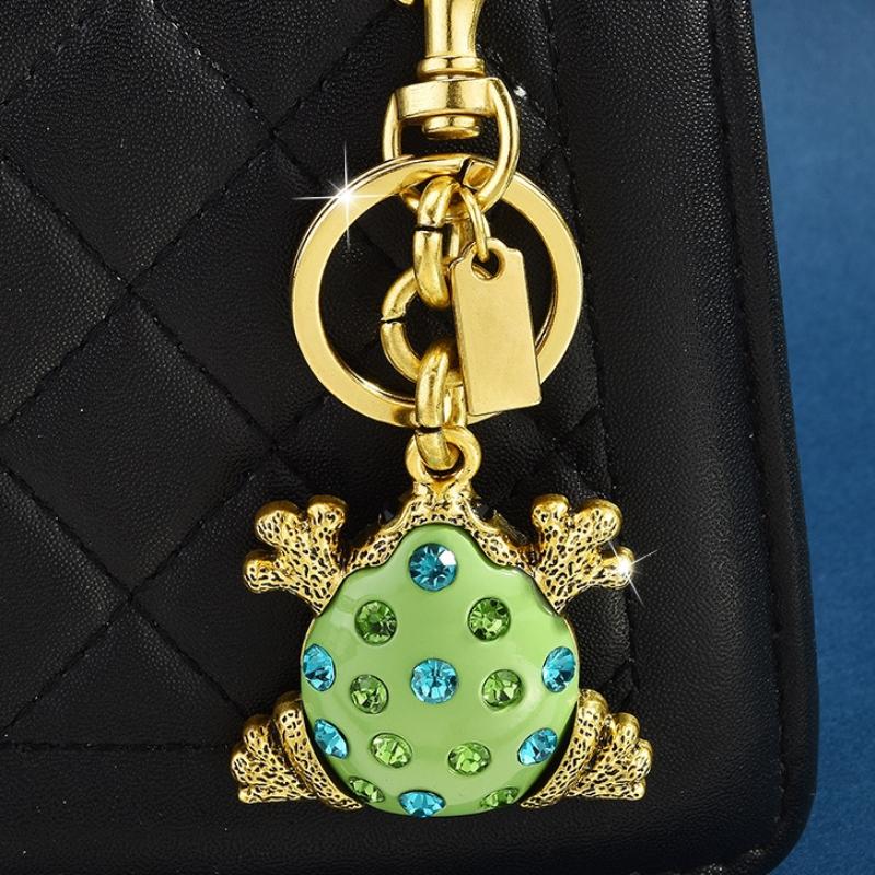 Frosk Nøkkelring Diamant Frosk Nøkkelring Veske Anheng Nøkkelring Ryggsekk Dekorasjon Tilbehør Gaver Kvinner Menn Bil Nøkkelkjeder