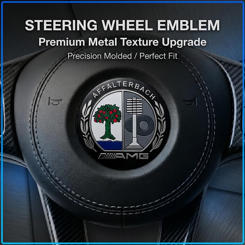 For Mercedes Benz AMG A B C E G R S CLA CLK Class GLA GLC GLE GLK C200 C200L C230 C240 Car Steering Wheel Sticker Badge Decoration Auto Accessories