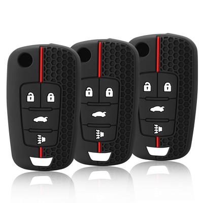 Silikon Bilnyckelfodral Skyddskåpa För Chevrolet Cruze Impala Camaro Garna Equinox Volt Yakista AVEO Impala GMC Terrain