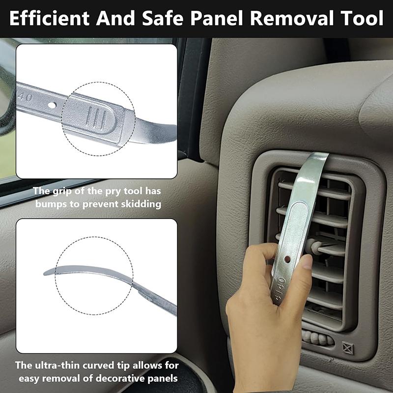 

Metal Pry Bar High-Quality Automotive Pry Tool Car Interior Pry Tool Compact Trim Removal Tool For Door Panels Automotive серебряный