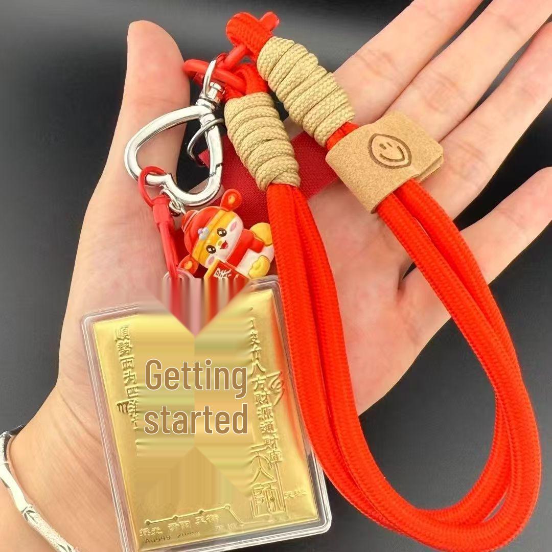 

999 Fine Gold Rising Keychain Pendant: Luxurious Mobile Charm & Bag Accessory