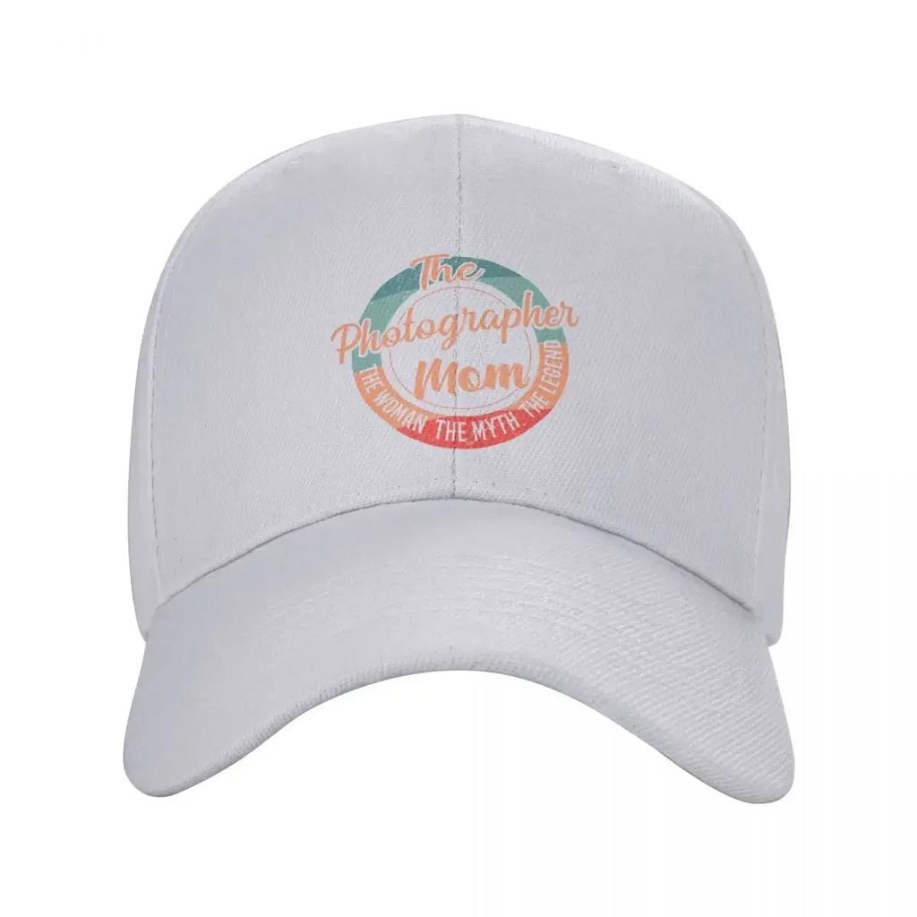 Photographer Mom Funny Retro Grunge Style gift shirt ideas Baseball Cap Beach Outing fishing hat Golf Wear Golf Unisex Womens