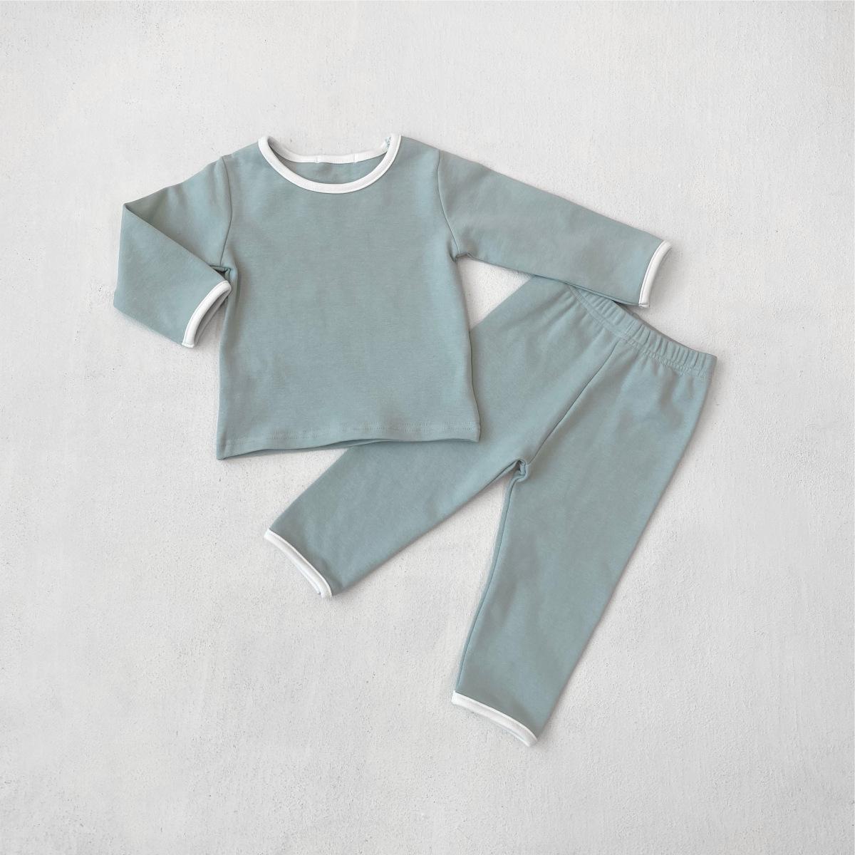 

Unisex Solid Color Baby Pajama Set - Soft & Fluffy Two-Piece Base Layer 73 cm