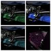 Universelle Passform für SUV Limousine Van Glasfaser Funkelnde Auto-Fußmatten Wasserdichte LED-Stern-Teppiche APP-Fernbedienung RGB-Musik-Synchronisation 2/4 Stück