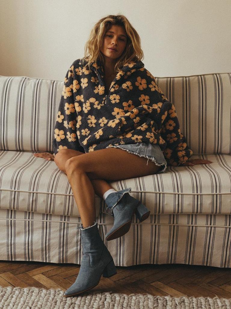 Felpa Pullover Calda in Pile da Donna Europea e Americana Autunno/Inverno 2025