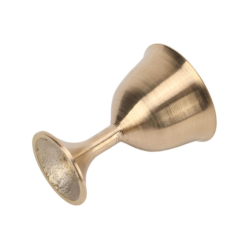 Brass Ornaments Wine Glass Shape 4cm Diameter 5cm Height Golden Vintage Style Home Decoration