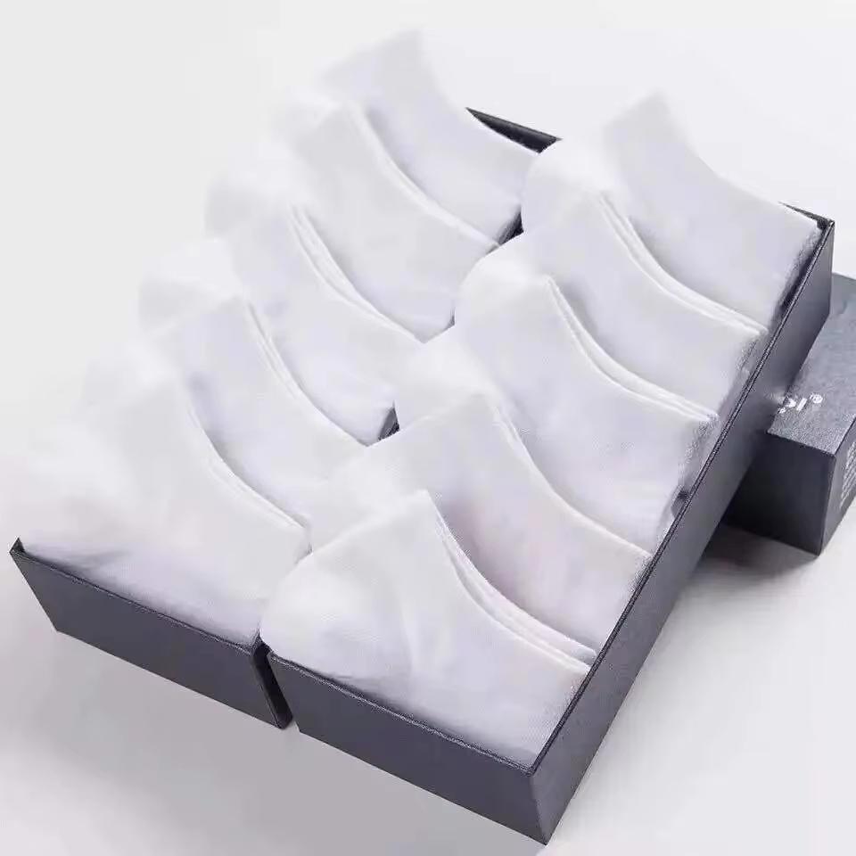 10 Paires de Chaussettes Socquettes Simples à Rayures et Motifs Lettres pour Homme, Chaussettes Confortables, Respirantes, Douces et Absorbant la Sueur pour l'Extérieur pour Homme