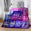 Happy 50th Birthday Celebration flannel,Lightweight,Flannel Blanket,Comfortable Blanket, Sofa Blanket, Gift blankets,Holiday Gift Blanket Blankets
