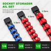 6pcs Socket Organizer, 1/2 Inch, 3/8 Inch And 1/4 Inch Drive Socket Rail Holders, Heavy Duty Socket Racks, Black Rails
