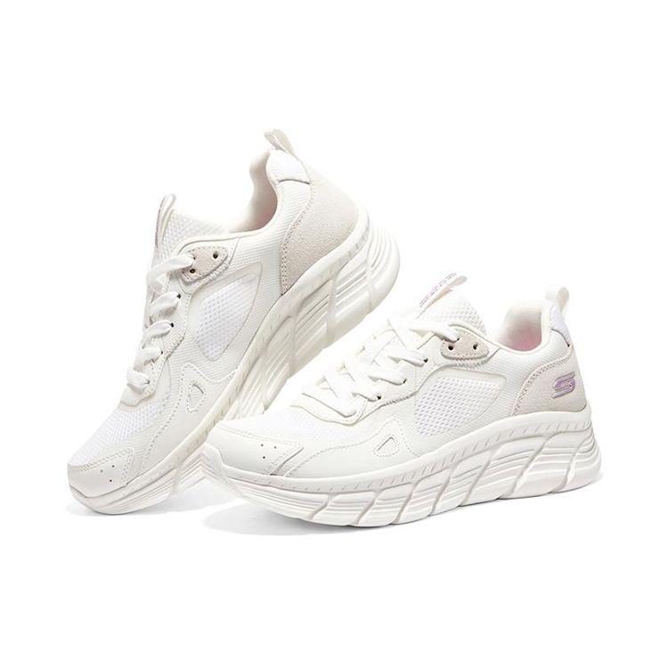 Skechers Bobs B Flex Hi Siatka Skóra Wygodne Sportowe Amortyzujące Wytrzymałe Oddychające Wsparcie Niskie Codzienne Buty Damskie sneakers 117380-OFWT