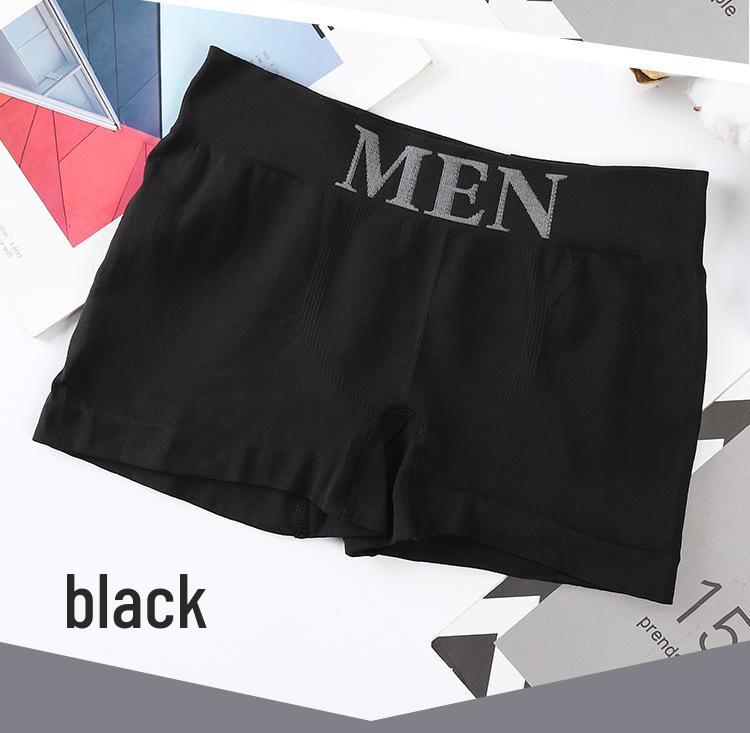 Men's Mid-Waist Plus Size Seamless Stretch Sport Boxer Briefs - Comfortable & Breathable