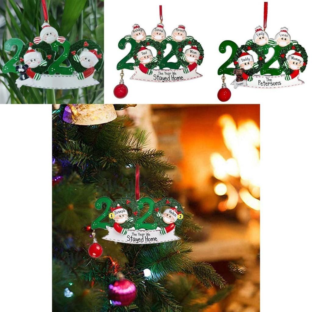 Colorful 2020 Christmas Tree Ornament Quarantine Family Xmas Lockdown Decoration For Lasting Memories