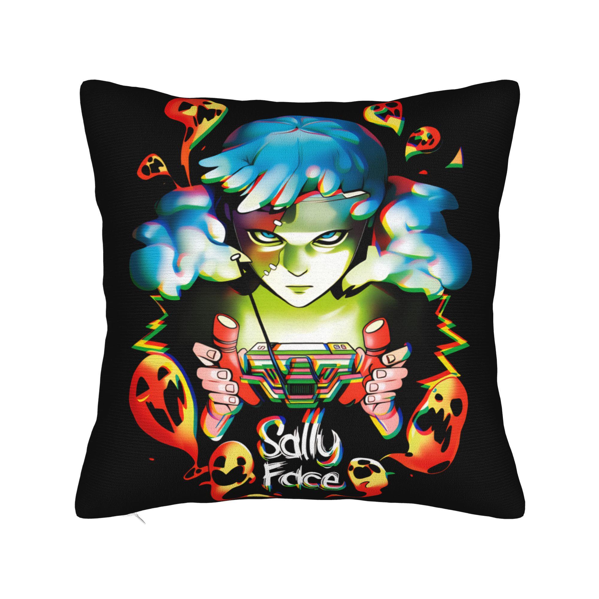 Sally Face Game Anime SF Pillow Cover  Square Cushion Cover Morden Pillow Case For Living Room Chair 50*50cm
