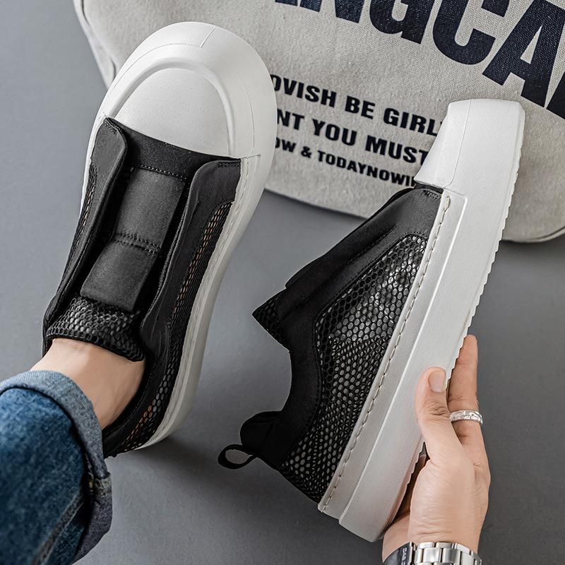 

2025 лето новая тенденция кеды студенческая мода интернет-знаменитость взрыв уличная съемка белые туфли удобные подростковые модные туфли 44 чёрный