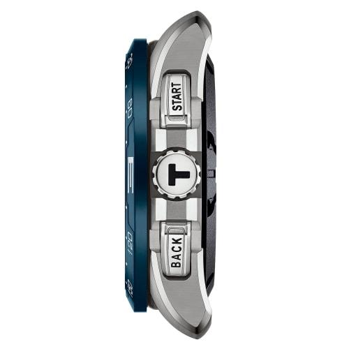 Tissot Men's T-Touch Connect Solar Watch with Black Dial and Fabric Strap (T1214204705106) - Officially Imported